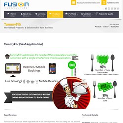 TummyFilr - SaaS Based Mobile Application Solution for Restaurant, Food Delivery Outlets and Hotels
