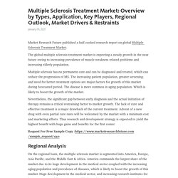 Multiple Sclerosis Treatment Market: Overview by Types, Application, Key Players, Regional Outlook, Market Drivers & Restraints – Telegraph