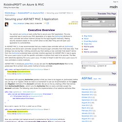Securing your ASP.NET MVC 3 Application - Ricka on MVC and related Web Technologies