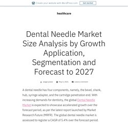 Dental Needle Market Size Analysis by Growth Application, Segmentation and Forecast to 2027 – healthcare