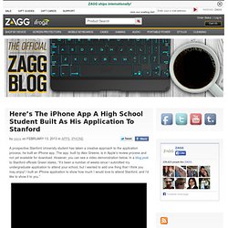 Here’s The iPhone App A High School Student Built As His Application To Stanford