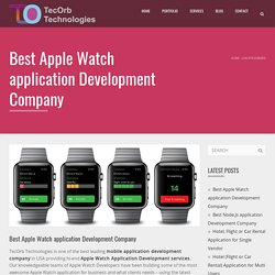 Apple Watch application Development Company