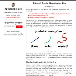 4 Smooth AngularJS Application Tips — Nathan LeClaire