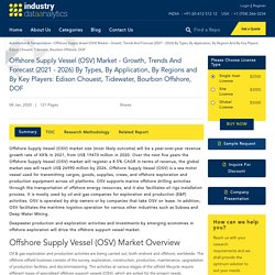 Offshore Supply Vessel (OSV) Market - Growth, Trends And Forecast (2021 - 2026) By Types, By Application, By Regions And By Key Players: Edison Chouest, Tidewater, Bourbon Offshore, DOF
