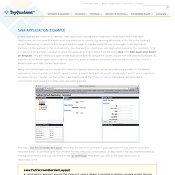 SWA Default Application Example