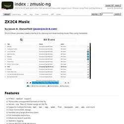 zmusic-ng - ZX2C4 Music web application that serves and transcodes tagged music libraries using Flask and Backbone.js.