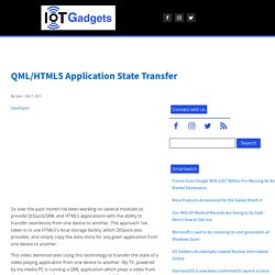 QML/HTML5 Application State Transfer