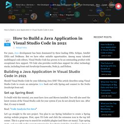 How to Build a Java Application in Visual Studio Code in 2021