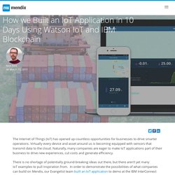 IoT Application Using Watson IoT & IBM Blockchain