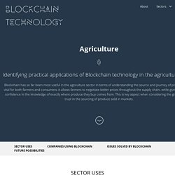 Practical Applications of Blockchain Technology - Agriculture
