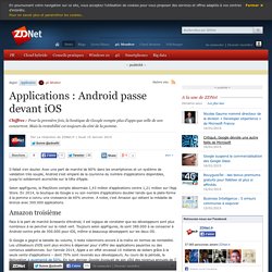 Applications : Android passe devant iOS
