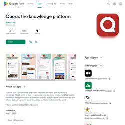 Your Questions Answered: Quora