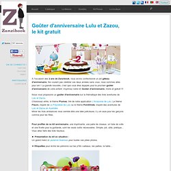 livres applications ludiques et educatives pour enfant pour iphone et ipad - Goûter d'anniversaire Lulu et Zazou, le kit gratuit