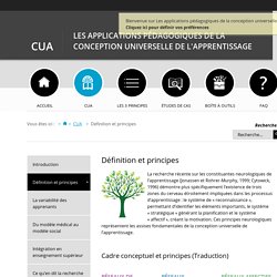 Définition et principes - Les applications pédagogiques de la conception universelle de l'apprentissage