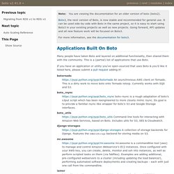 Applications Built On Boto — boto v2.41.0