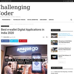 Best e-wallet Digital Applications in India 2020 - Challenging Coder