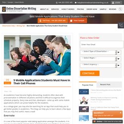 5 Important Mobile Applications for Students