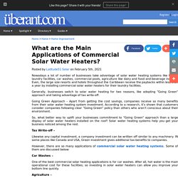 What are the Main Applications of Commercial Solar Water Heaters?