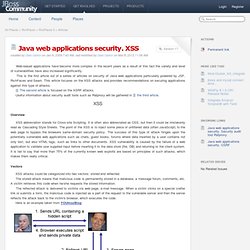 Java web applications security. XSS