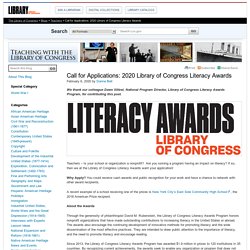Call for Applications: 2020 Library of Congress Literacy Awards