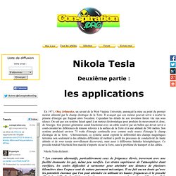 Nikola Tesla, les applications