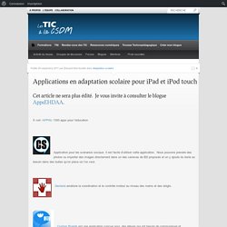 Applications en adaptation scolaire pour iPad et iPod touch