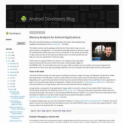 Memory Analysis for Android Applications