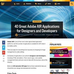 40 Great Adobe AIR Applications for Designers and Developers