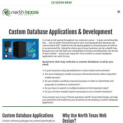 Custom Database Applications & Development