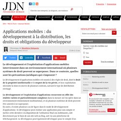 Applications mobiles : du développement à la distribution, les droits et obligations du développeur
