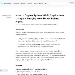 How to Deploy Python WSGI Applications Using a CherryPy Web Server Behind Nginx