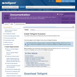 Install Telligent Evolution - Telligent Evolution Platform and Applications Documentation - Telligent Evolution Platform