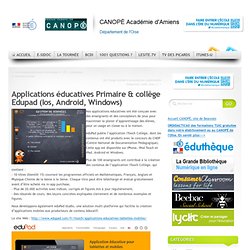 Applications éducatives Primaire & collège Edupad (Ios, Android, Windows)