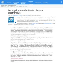 Les applications de Bitcoin : le vote électronique – Bitcoin.fr