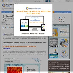 23+ Essential Facebook Page Applications to Improve Fans Engagement in 2012