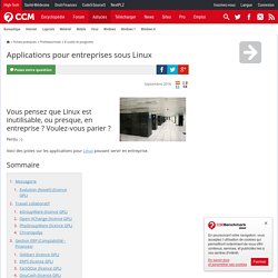 Applications pour entreprises sous Linux