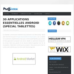 30 applications essentielles Android (Spécial tablettes)