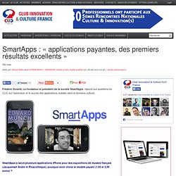 SmartApps : « applications payantes, des premiers résultats excellents »
