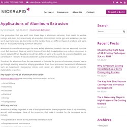 Applications of Aluminum Extrusion