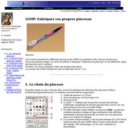 lf314, Applications: GIMP: Fabriquez vos propres pinceaux