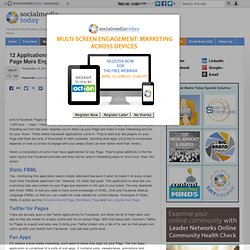 12 Applications to Make Your Facebook Page More Engaging