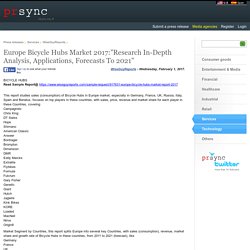 Europe Bicycle Hubs Market 2017:”Research In-Depth Analysis, Applications, Forecasts To 2021”