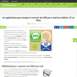 Les applications pour envoyer et recevoir des SMS par e-mail (sur tablette, PC ou Mac)