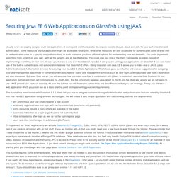 Securing Java EE 6 Web Applications on Glassfish using JAAS
