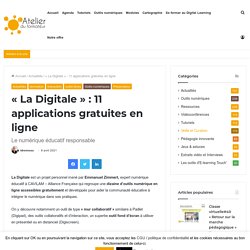 “La Digitale” : 11 applications gratuites en ligne