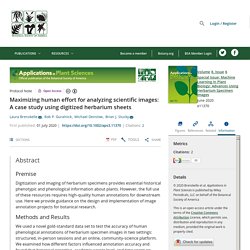 Applications in Plant Sciences