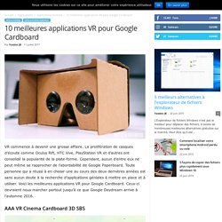10 meilleures applications VR pour Google Cardboard