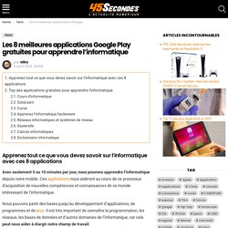 Les 8 meilleures applications Google Play gratuites pour apprendre l'informat...