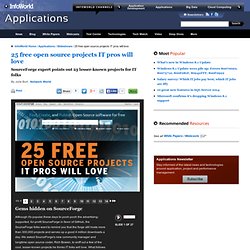 25 free open source projects IT pros will love