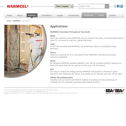 Applications - WARMCEL Insulation